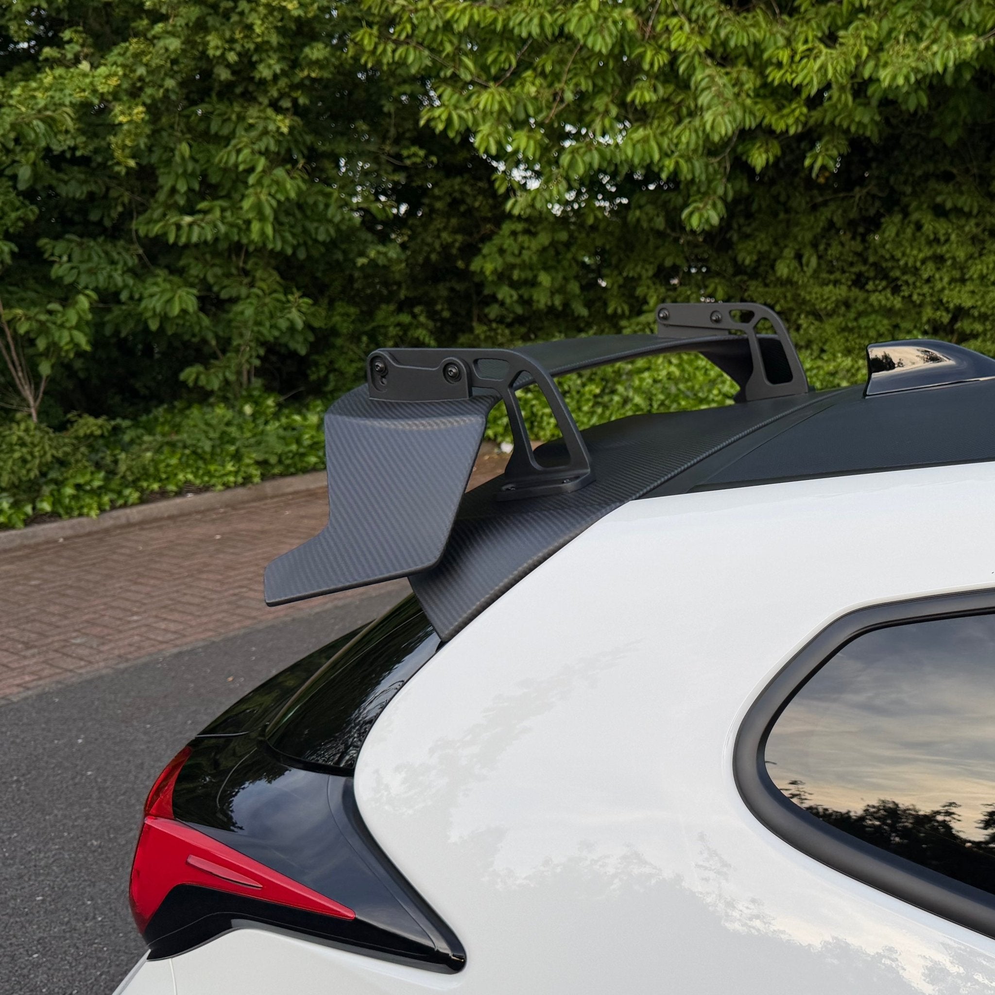 Toyota Yaris GR (Gen 1 & 2) Dry Carbon Fibre Spoiler & Base Panel Full Assembly by AP (2020+) - AUTOID® - Rear Wings - Automotive Passion