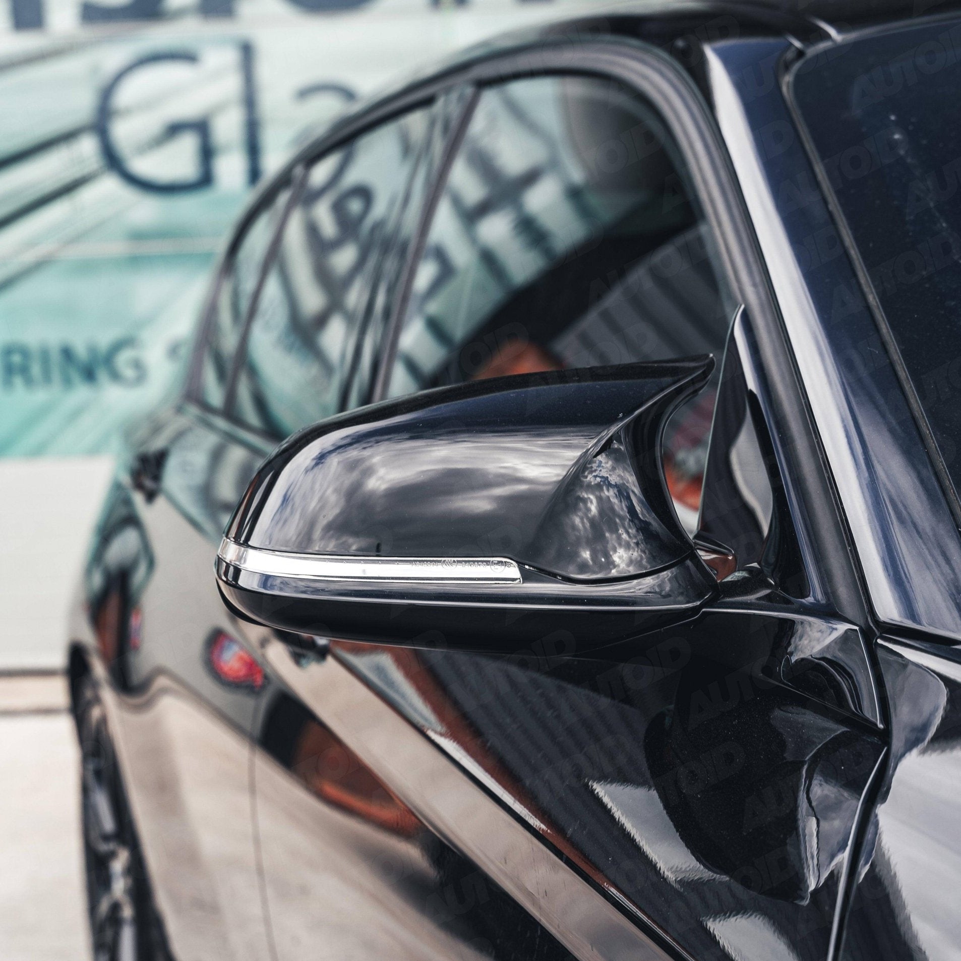 TRE Gloss Black M Style Wing Mirror Unit for BMW (2012 - 2019, F20 F21 F22 F30 F32 F87) - AUTOID - Mirror Covers - TRE