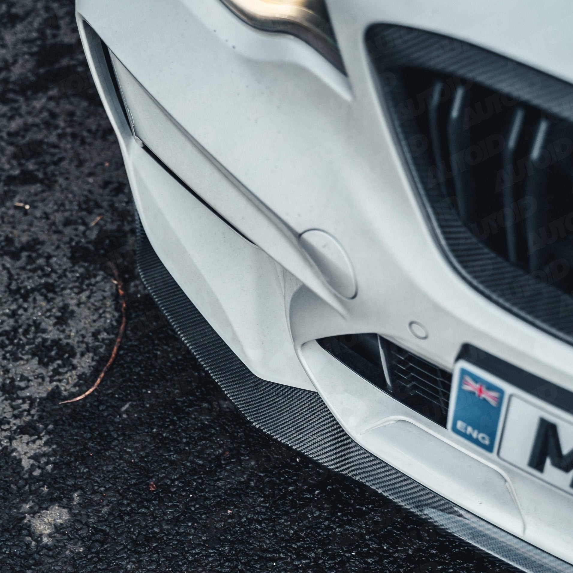 TRE Pre - preg Carbon Fibre CS Front Splitter for BMW M2 Competition (2018 - 2021, F87) - AUTOID - Front Lips & Splitters - TRE