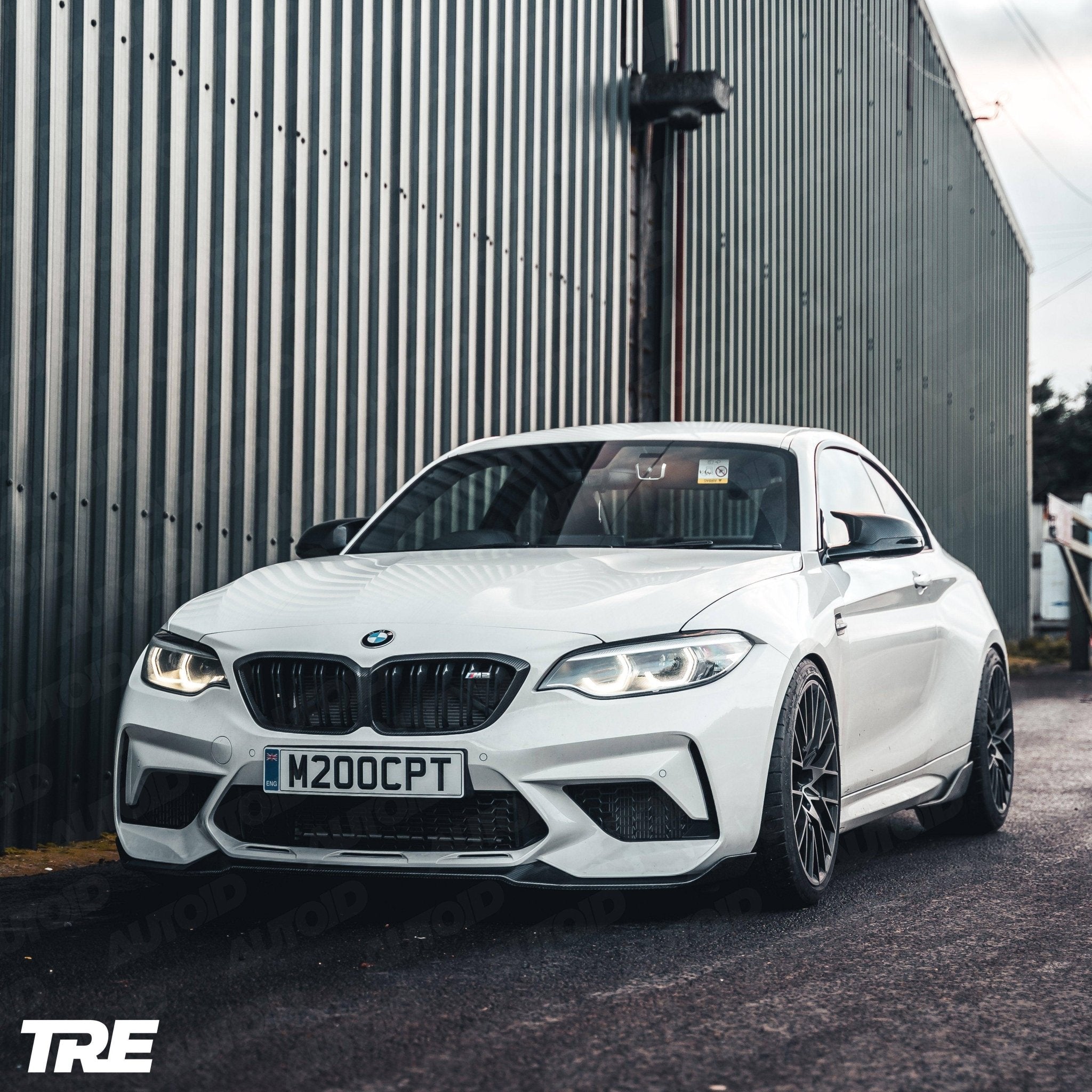 TRE Pre - preg Carbon Fibre CS Front Splitter for BMW M2 Competition (2018 - 2021, F87) - AUTOID - Front Lips & Splitters - TRE