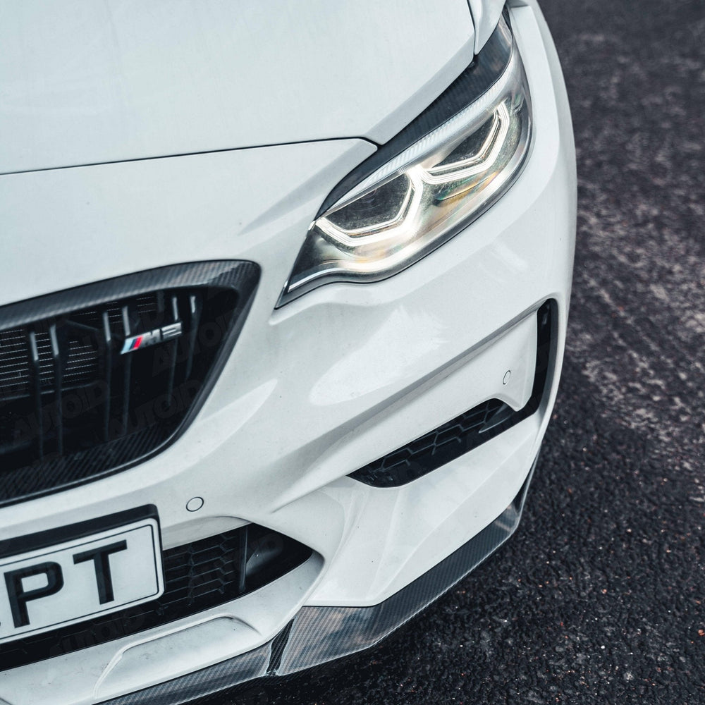 TRE Pre - preg Carbon Fibre CS Front Splitter for BMW M2 Competition (2018 - 2021, F87) - AUTOID - Front Lips & Splitters - TRE