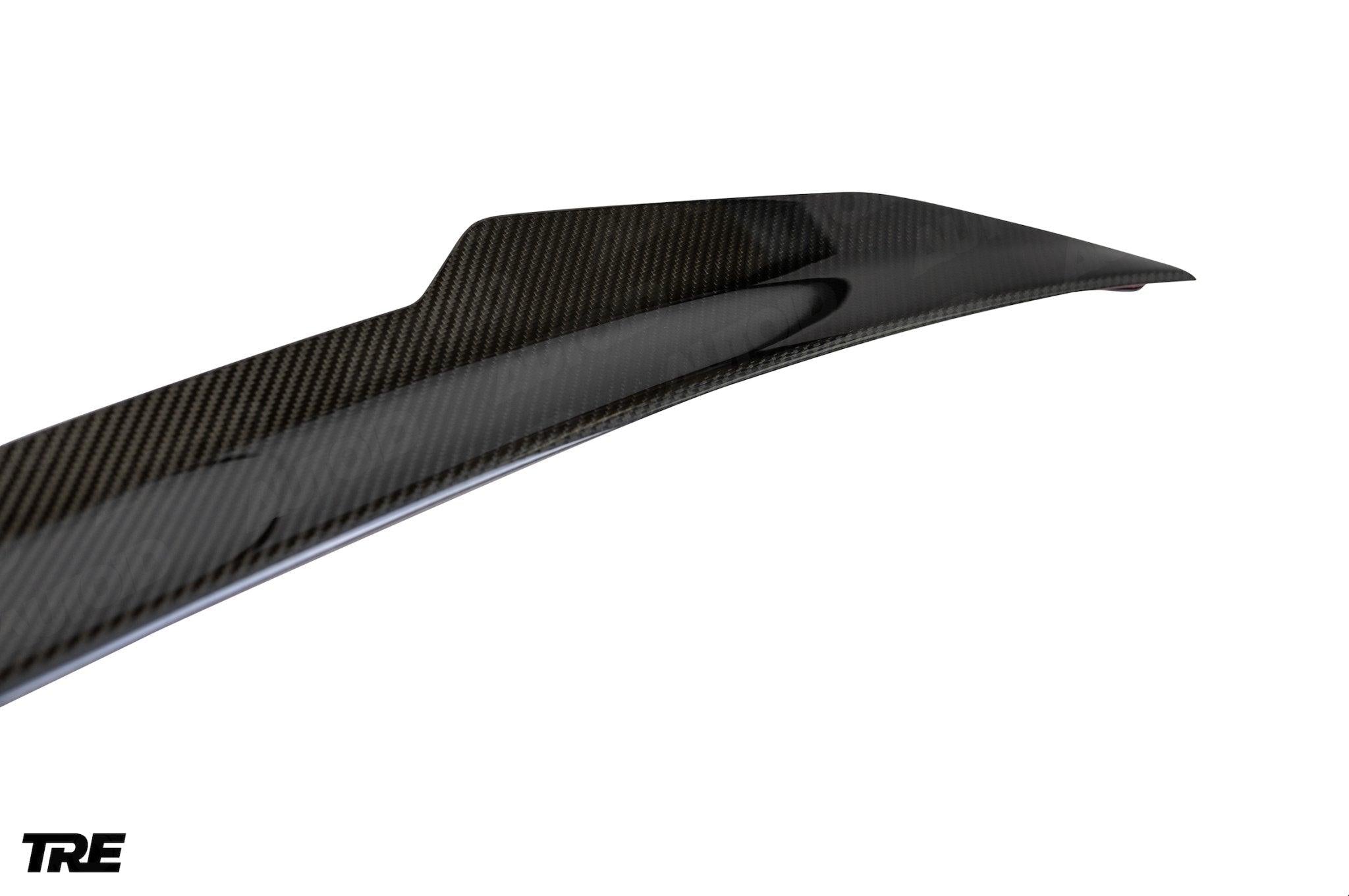 TRE Pre - Preg Carbon Fibre Ducktail Rear Spoiler for Audi RS3 Saloon (2017 - 2020, 8V LCI) - AUTOID - Rear Spoilers - TRE