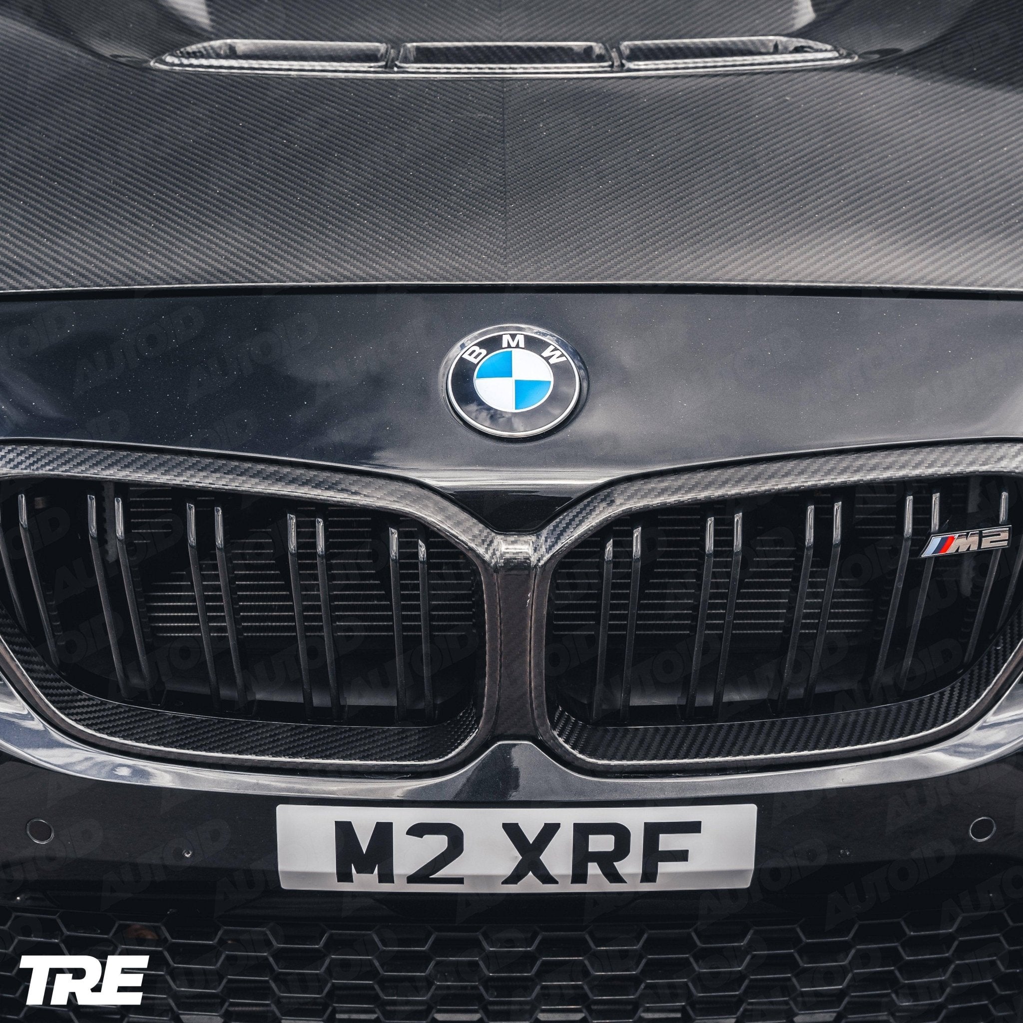 TRE Pre - preg Carbon Fibre Kidney Grille Surround for BMW M2 Competition (2018 - 2021, F87) - AUTOID - Front Grille - TRE