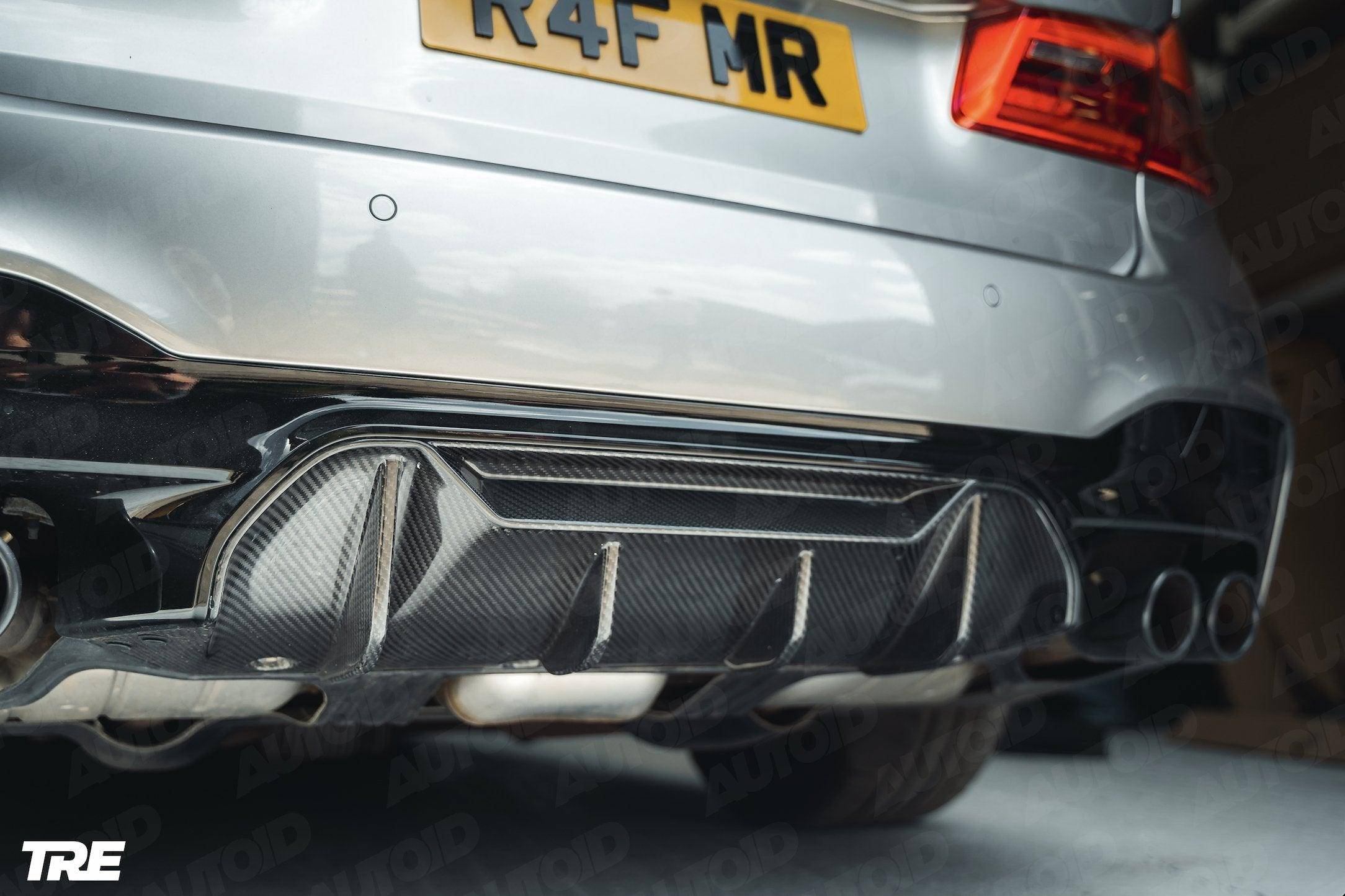 TRE Pre-preg Carbon Fibre Performance Rear Diffuser for BMW M5 (2017+, F90), Rear Diffusers, TRE - AUTOID | Premium Automotive Accessories