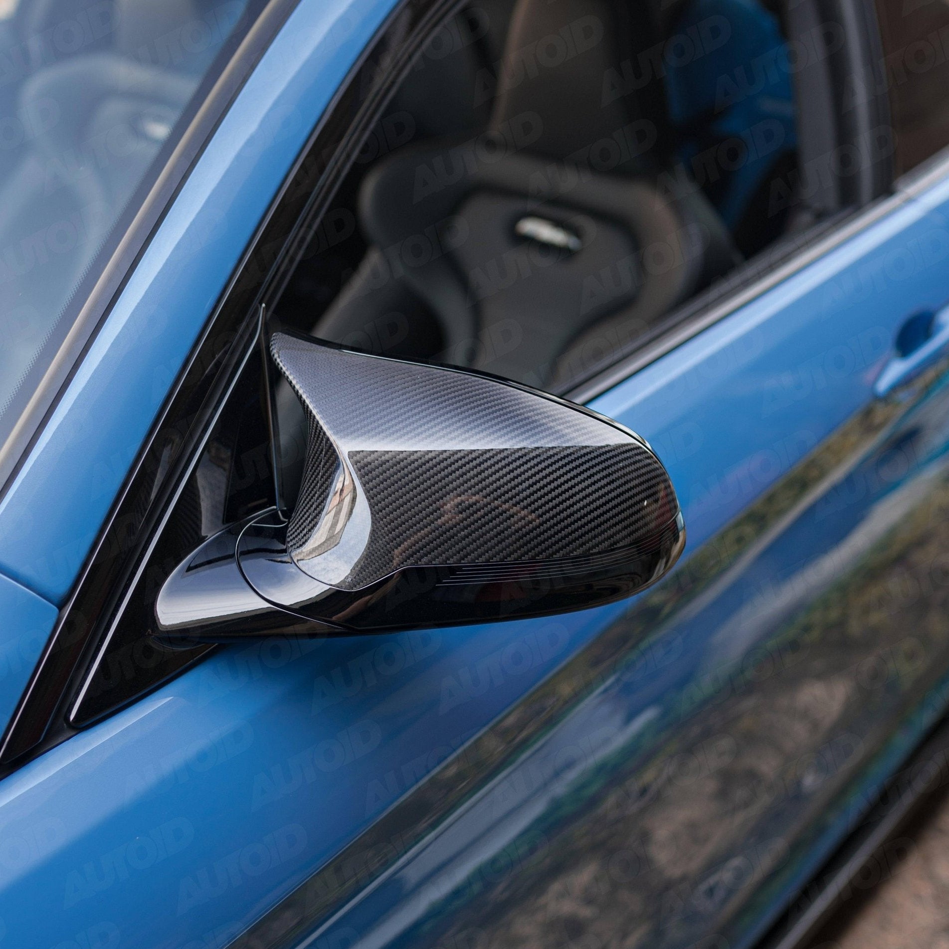 TRE Pre - preg Carbon Fibre Wing Mirror Covers for BMW M2 Competition, M3 & M4 (2014 - 2021, F87 F80 F82) - AUTOID - Mirror Covers - TRE