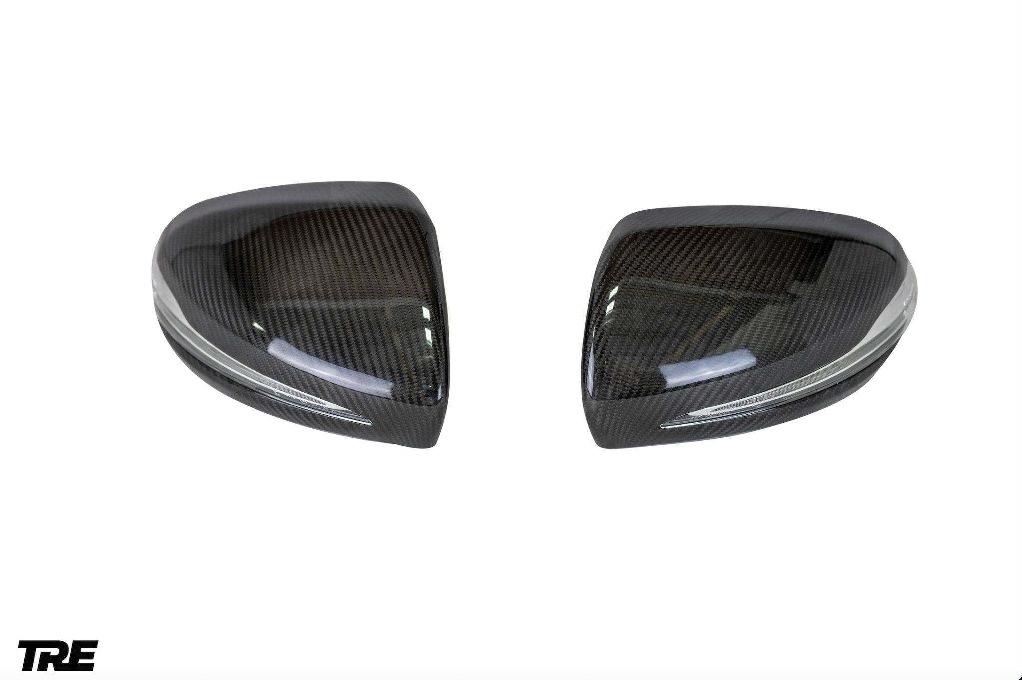 TRE Pre-preg Carbon Fibre Wing Mirror Covers for Mercedes C Class & C63 (2014+, W205), Mirror Covers, TRE - AUTOID | Premium Automotive Accessories