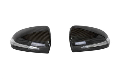 TRE Pre - preg Carbon Fibre Wing Mirror Covers for Mercedes C Class & C63 (2014+, W205) - AUTOID - Mirror Covers - TRE