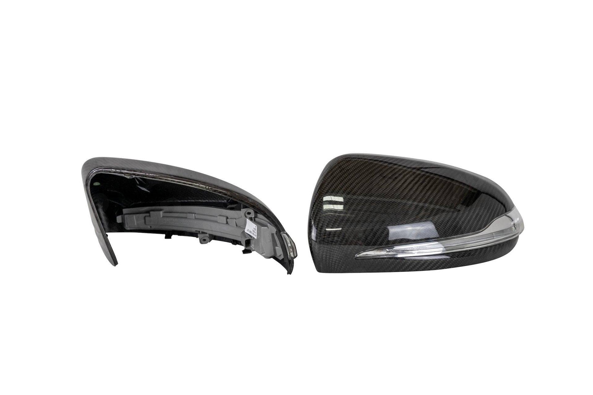 TRE Pre - preg Carbon Fibre Wing Mirror Covers for Mercedes C Class & C63 (2014+, W205) - AUTOID - Mirror Covers - TRE