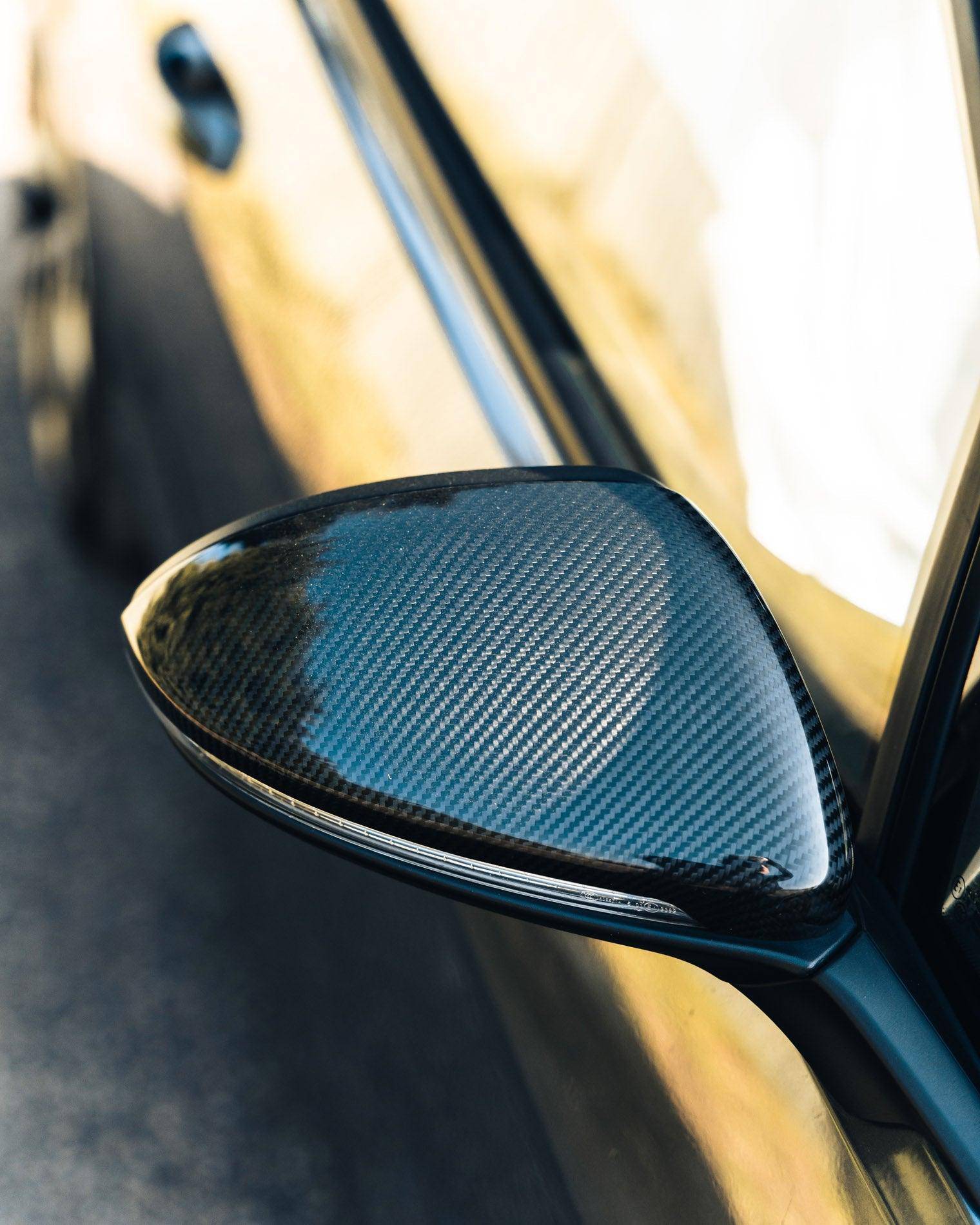 VW Golf, Golf GTI & Golf R Mk7 / Mk7.5 Pre-Preg Carbon Fibre Wing Mirror Covers by TRE (2013-2020), Mirror Covers, TRE - AUTOID | Premium Automotive Accessories