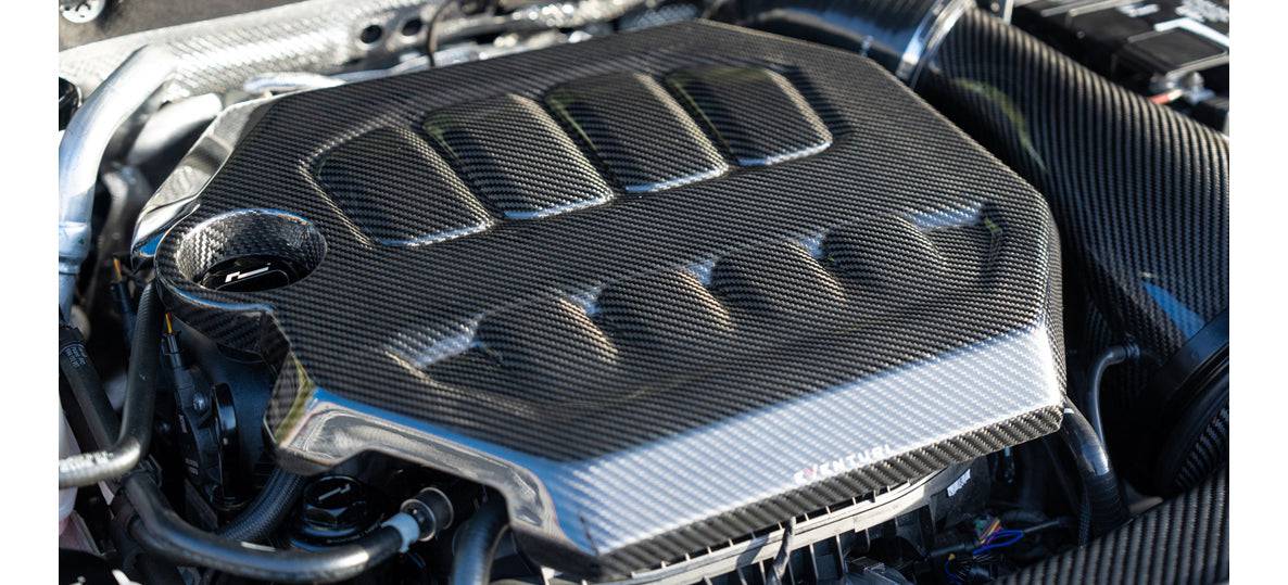 Volkswagen Golf, GTI & Golf R Mk8 Eventuri Carbon Fibre Engine Cover (2019+) - AUTOID - Vehicle Dress Up Caps & Covers - Eventuri