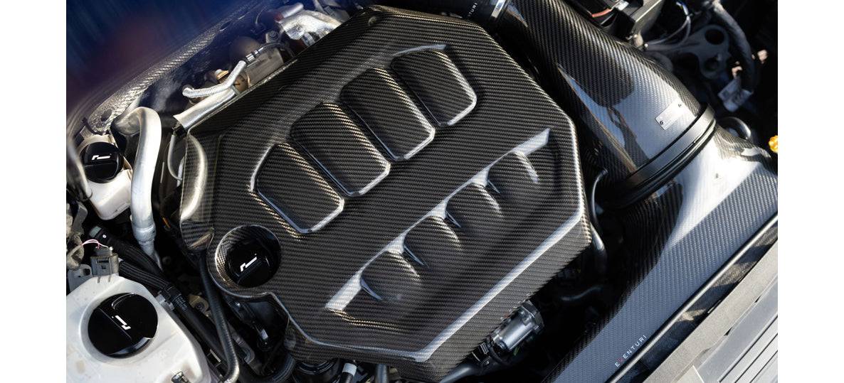 Volkswagen Golf, GTI & Golf R Mk8 Eventuri Carbon Fibre Engine Cover (2019+) - AUTOID - Vehicle Dress Up Caps & Covers - Eventuri