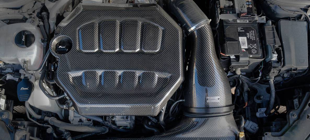 Volkswagen Golf, GTI & Golf R Mk8 Eventuri Carbon Fibre Engine Cover (2019+) - AUTOID - Vehicle Dress Up Caps & Covers - Eventuri