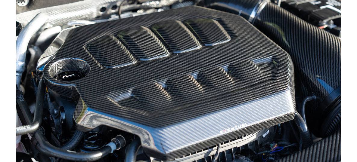 Volkswagen Golf GTI & Golf R Mk8 & Mk8.5 Eventuri Carbon Fibre Engine Cover (2019+) - AUTOID® - Vehicle Dress Up Caps & Covers - Eventuri