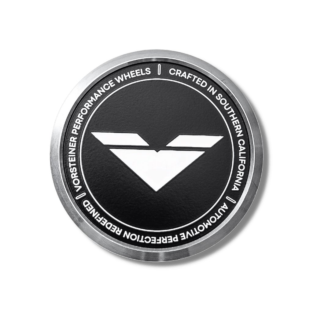 Vorsteiner Aluminium Centre Caps - Black with White Logo - AUTOID - Centre Caps - Vorsteiner