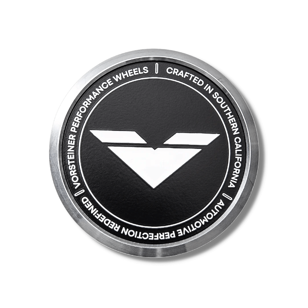 Vorsteiner Aluminium Centre Caps - Black with White Logo - AUTOID - Centre Caps - Vorsteiner