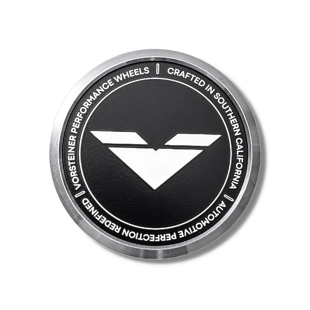 Vorsteiner Aluminium Centre Caps - Black with White Logo - AUTOID® - Centre Caps - Vorsteiner
