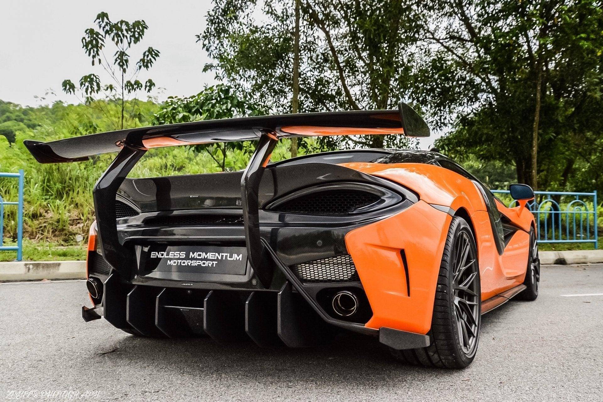 Vorsteiner Carbon Fibre 570 - VX Rear Wing + Carbon Fibre Uprights for McLaren 570s (2015+) - AUTOID - Rear Wings - Vorsteiner