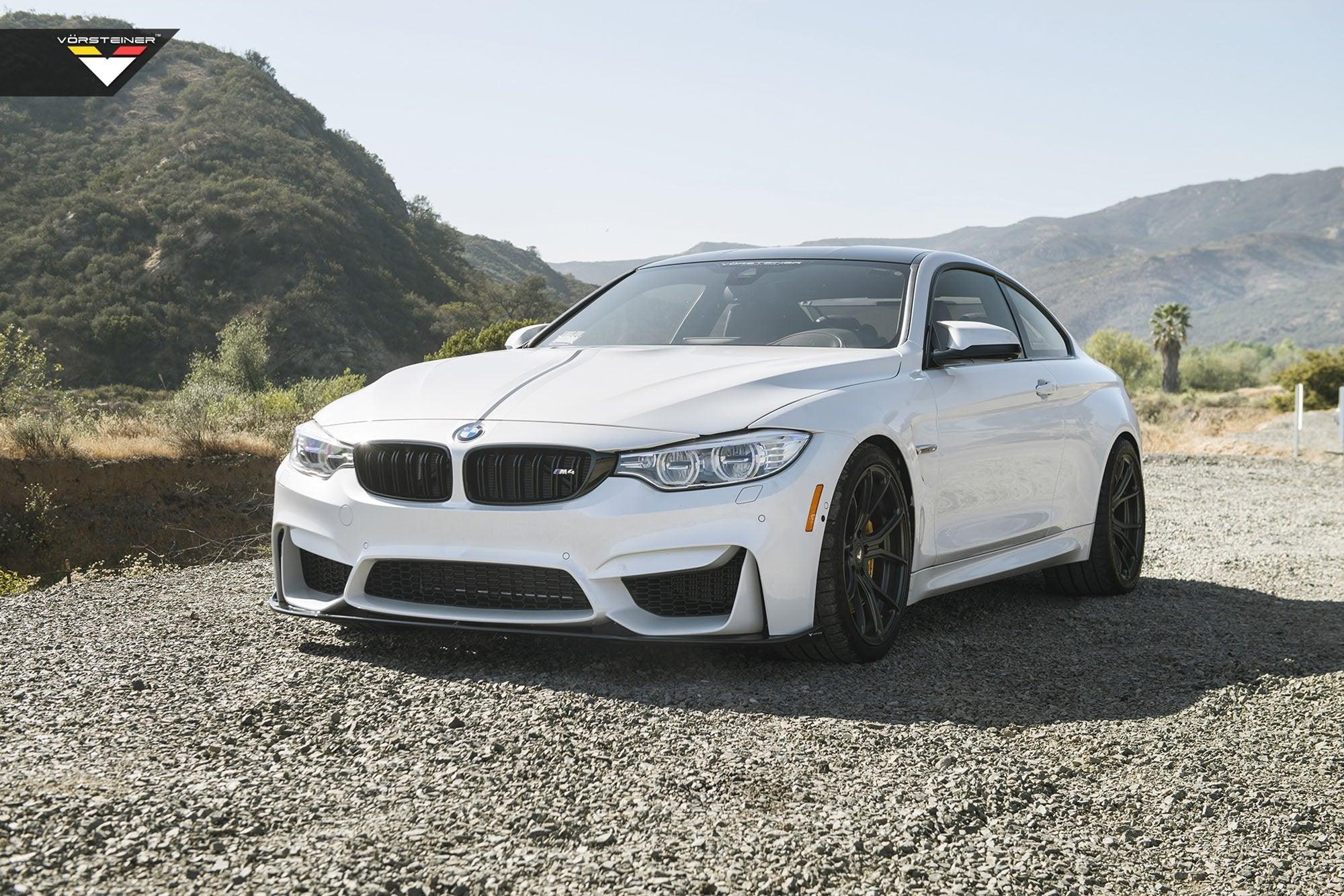 Vorsteiner Carbon Fibre EVO Aero Front Splitter For BMW M3 & M4 (2014 - 2021, F80 F82 F83) - AUTOID - Front Lips & Splitters - Vorsteiner