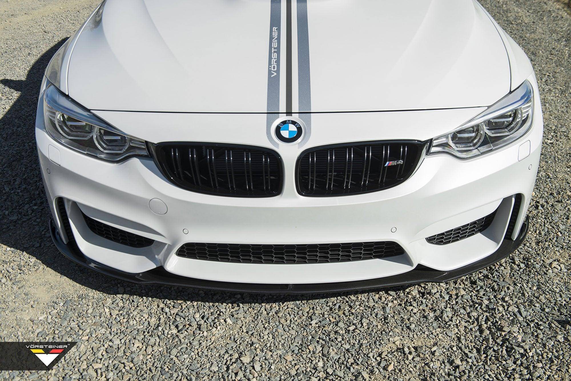 Vorsteiner Carbon Fibre EVO Aero Front Splitter For BMW M3 & M4 (2014 - 2021, F80 F82 F83) - AUTOID - Front Lips & Splitters - Vorsteiner