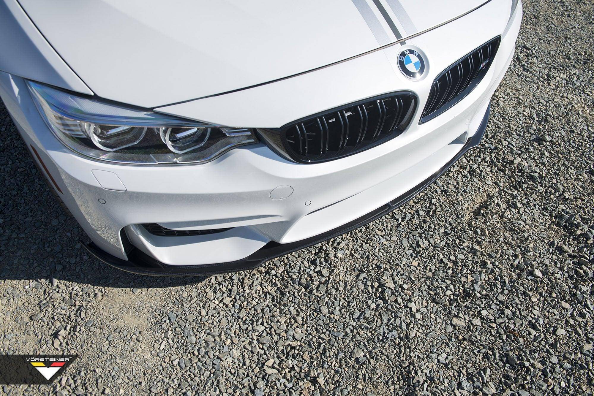 Vorsteiner Carbon Fibre EVO Aero Front Splitter For BMW M3 & M4 (2014 - 2021, F80 F82 F83) - AUTOID - Front Lips & Splitters - Vorsteiner