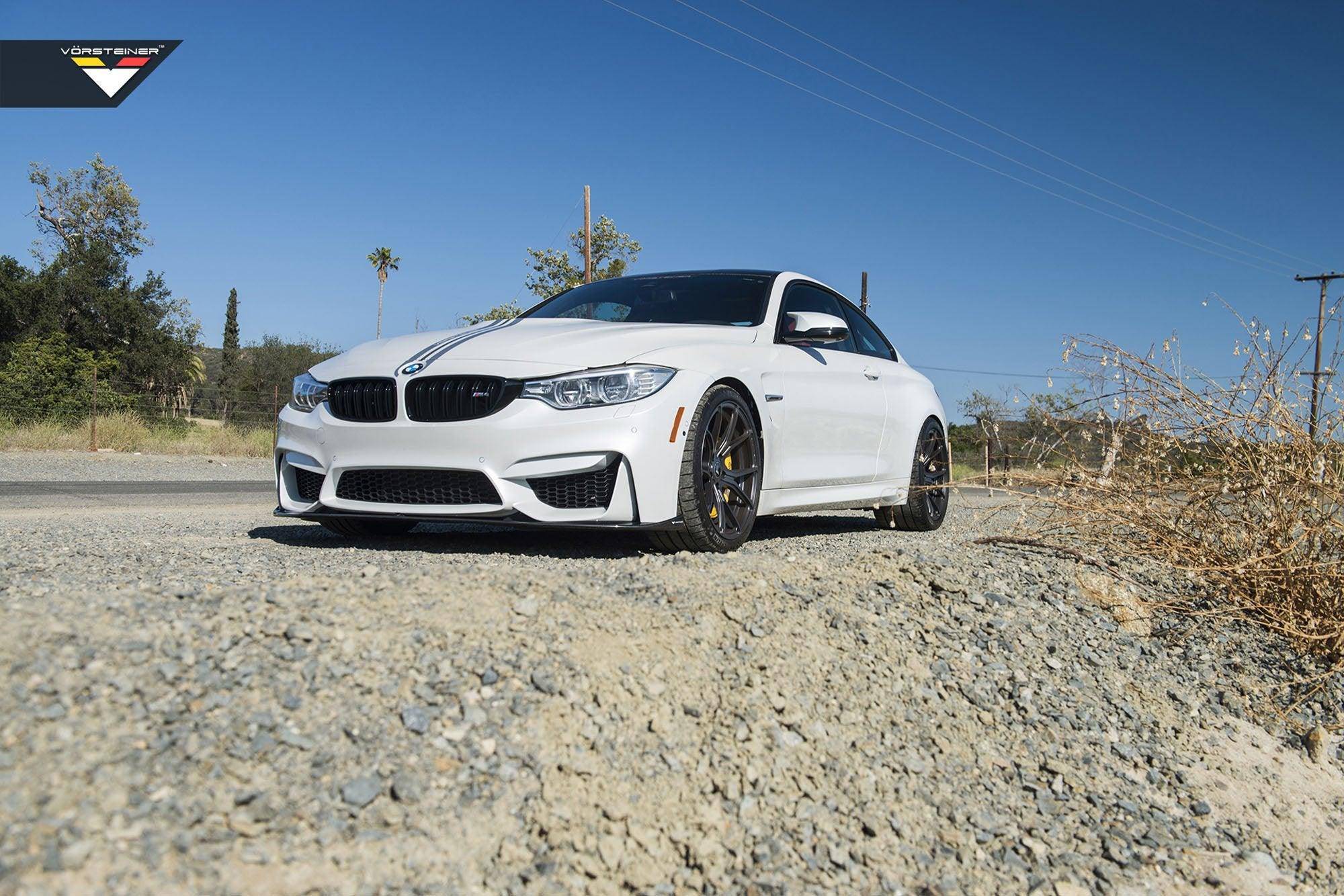 Vorsteiner Carbon Fibre EVO Aero Front Splitter For BMW M3 & M4 (2014 - 2021, F80 F82 F83) - AUTOID - Front Lips & Splitters - Vorsteiner