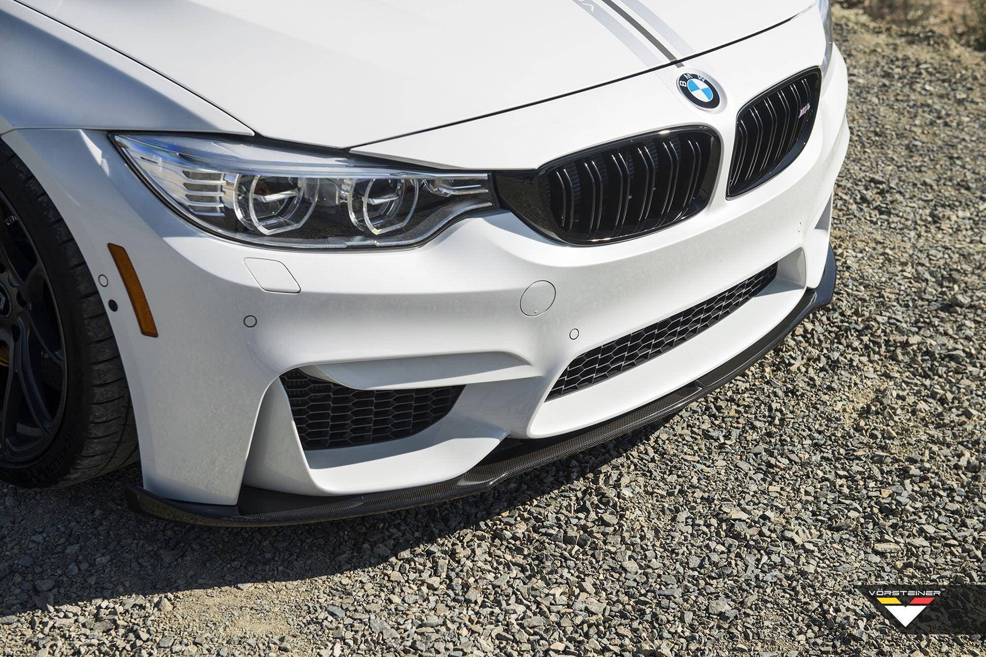 Vorsteiner Carbon Fibre EVO Aero Front Splitter For BMW M3 & M4 (2014 - 2021, F80 F82 F83) - AUTOID - Front Lips & Splitters - Vorsteiner