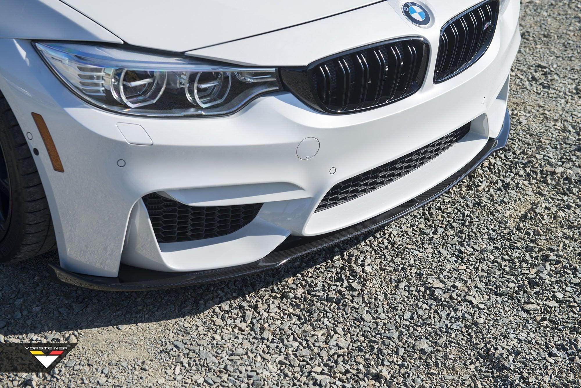 Vorsteiner Carbon Fibre EVO Aero Front Splitter For BMW M3 & M4 (2014 - 2021, F80 F82 F83) - AUTOID - Front Lips & Splitters - Vorsteiner