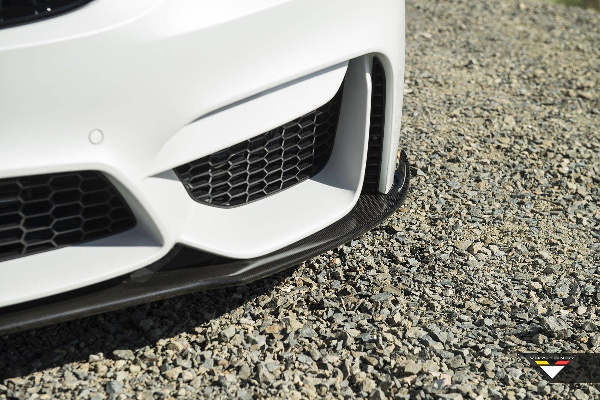 Vorsteiner Carbon Fibre EVO Aero Front Splitter For BMW M3 & M4 (2014 - 2021, F80 F82 F83) - AUTOID - Front Lips & Splitters - Vorsteiner