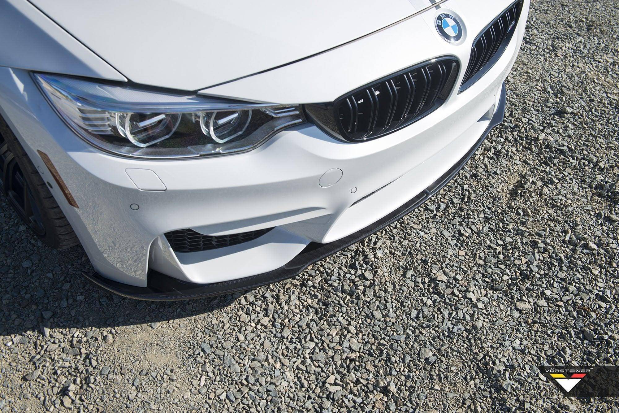 Vorsteiner Carbon Fibre EVO Aero Front Splitter For BMW M3 & M4 (2014 - 2021, F80 F82 F83) - AUTOID - Front Lips & Splitters - Vorsteiner