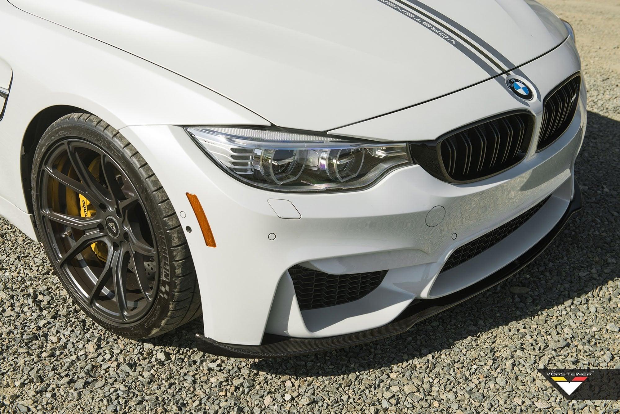 Vorsteiner Carbon Fibre EVO Aero Front Splitter For BMW M3 & M4 (2014 - 2021, F80 F82 F83) - AUTOID - Front Lips & Splitters - Vorsteiner