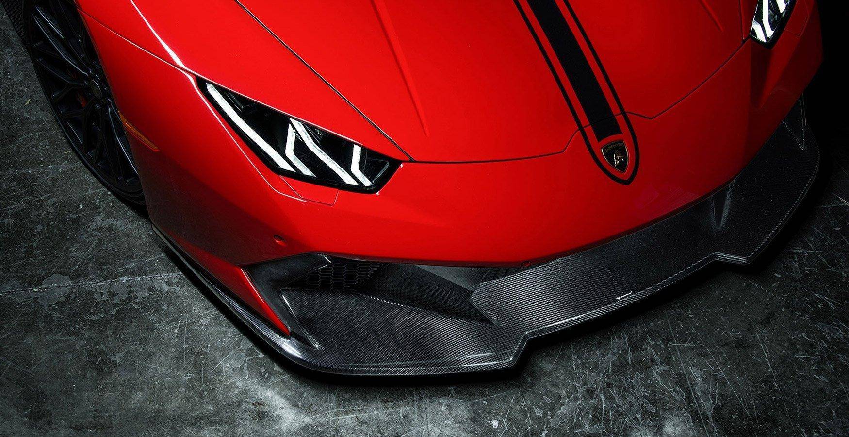 Vorsteiner Carbon Fibre Novara Edizione Front Bumper + Lower Splitter for Lamborghini Huracan (2014 - 2019) - AUTOID - Front & Rear Bumpers - Vorsteiner