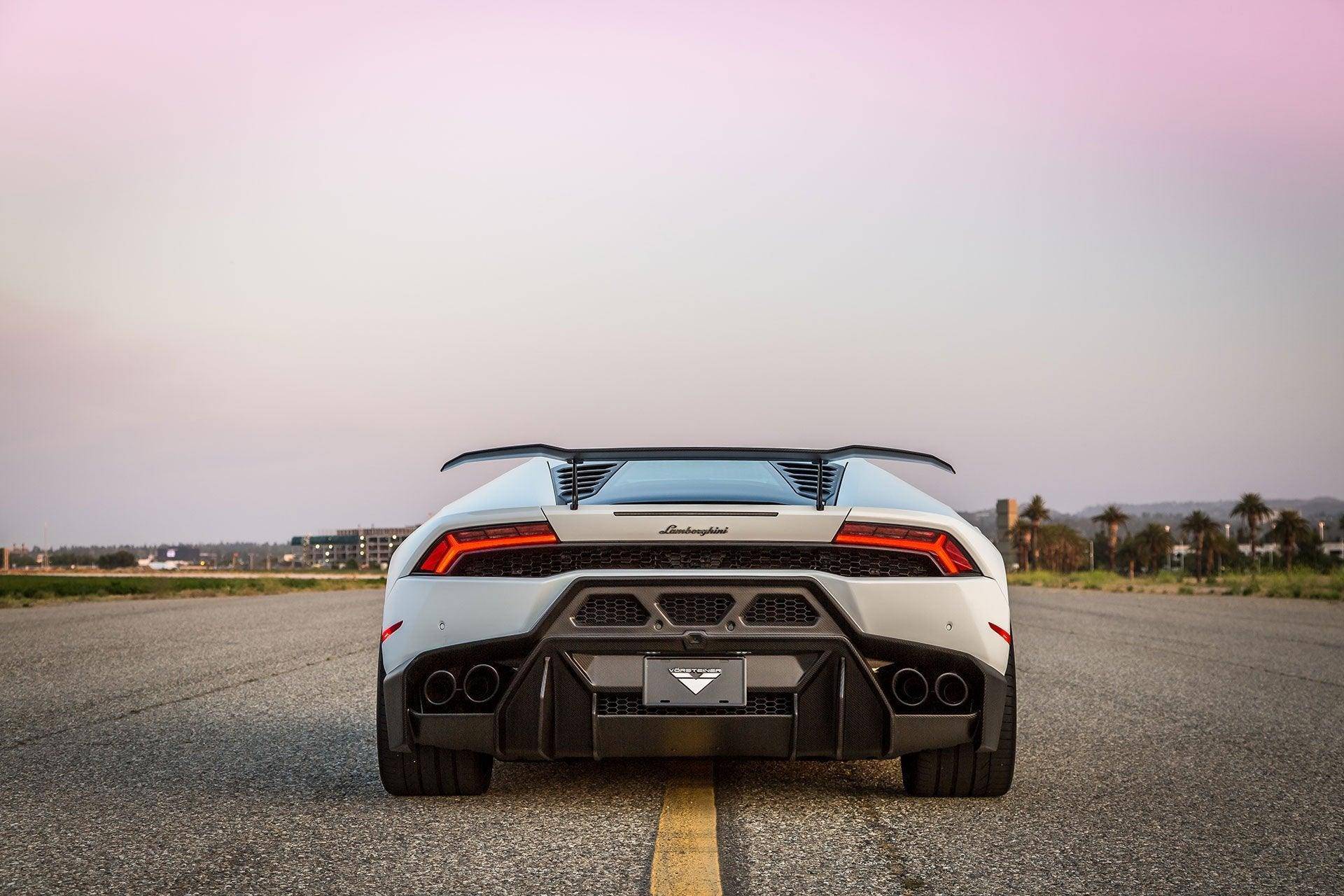 Vorsteiner Carbon Fibre Novara Edizione Rear Bumper + Diffuser for Lamborghini Huracan (2014 - 2019) - AUTOID - Front & Rear Bumpers - Vorsteiner