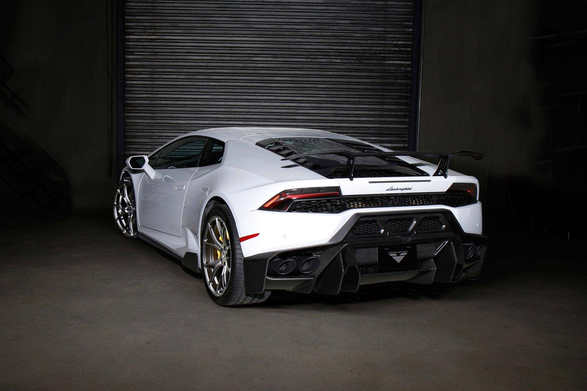 Vorsteiner Carbon Fibre Novara Edizione Rear Bumper + Diffuser for Lamborghini Huracan (2014 - 2019) - AUTOID - Front & Rear Bumpers - Vorsteiner