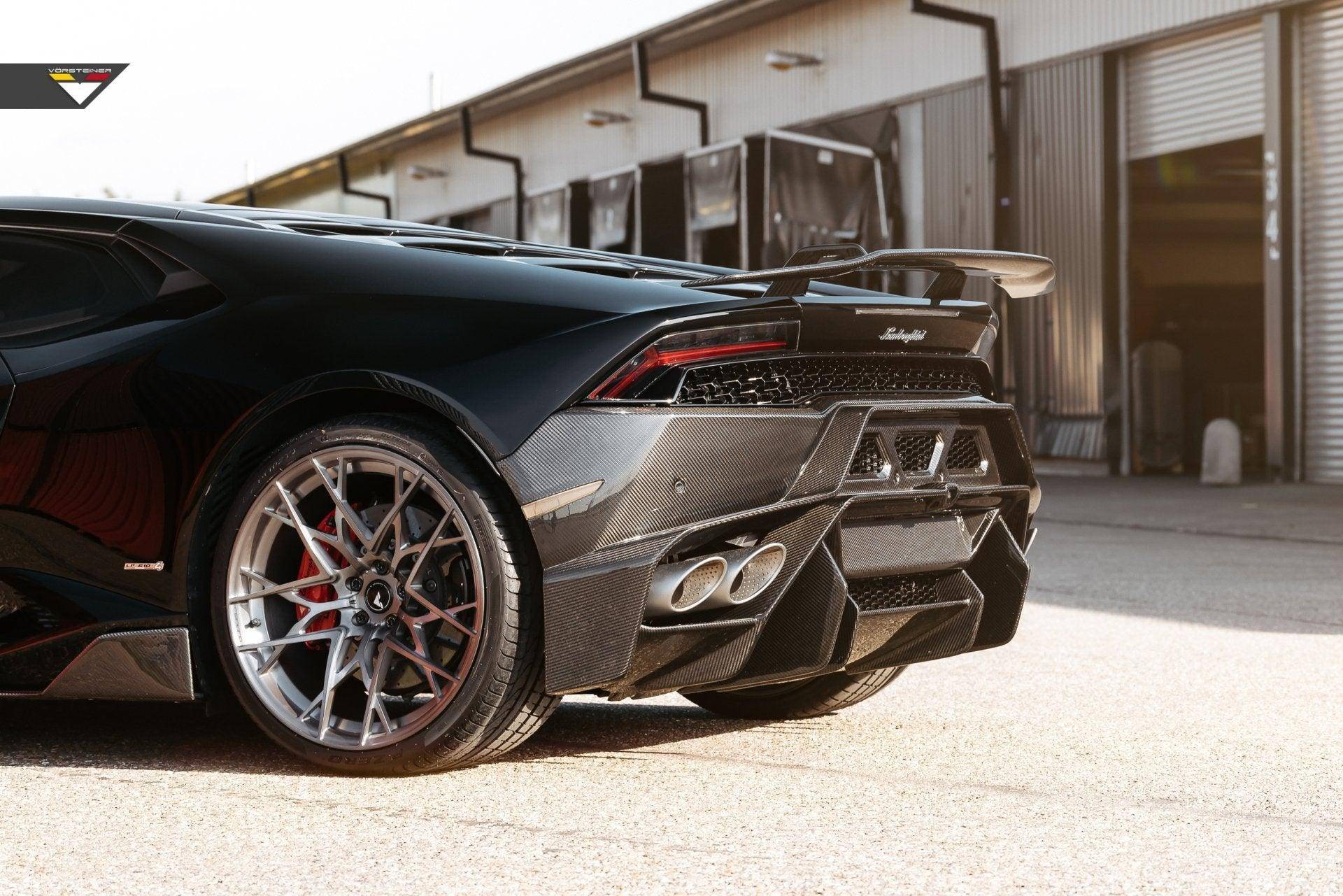 Vorsteiner Carbon Fibre Novara Edizione Rear Bumper + Diffuser for Lamborghini Huracan (2014 - 2019) - AUTOID - Front & Rear Bumpers - Vorsteiner