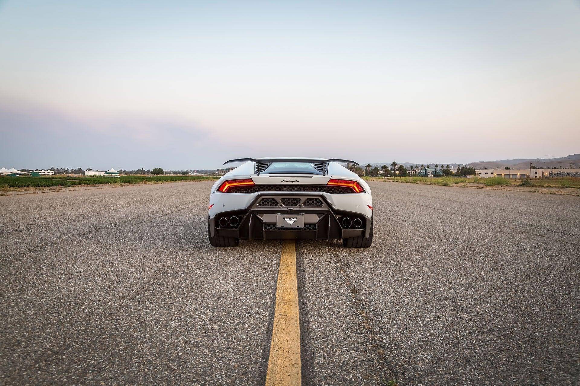 Vorsteiner Carbon Fibre Novara Edizione Rear Bumper + Diffuser for Lamborghini Huracan (2014 - 2019) - AUTOID - Front & Rear Bumpers - Vorsteiner