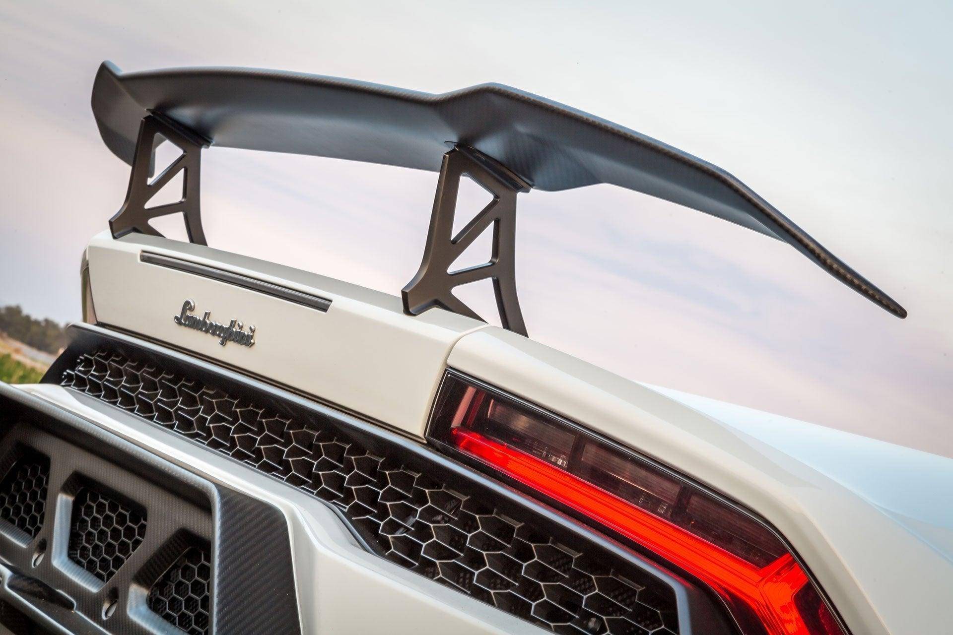 Vorsteiner Carbon Fibre Novara Edizione Rear Wing + Aluminum Uprights for Lamborghini Huracan (2014 - 2019) - AUTOID - Rear Wings - Vorsteiner