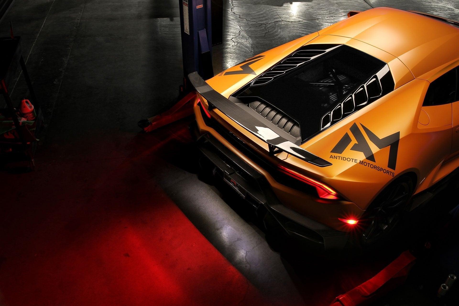 Vorsteiner Carbon Fibre Novara Edizione Rear Wing + Aluminum Uprights for Lamborghini Huracan (2014 - 2019) - AUTOID - Rear Wings - Vorsteiner