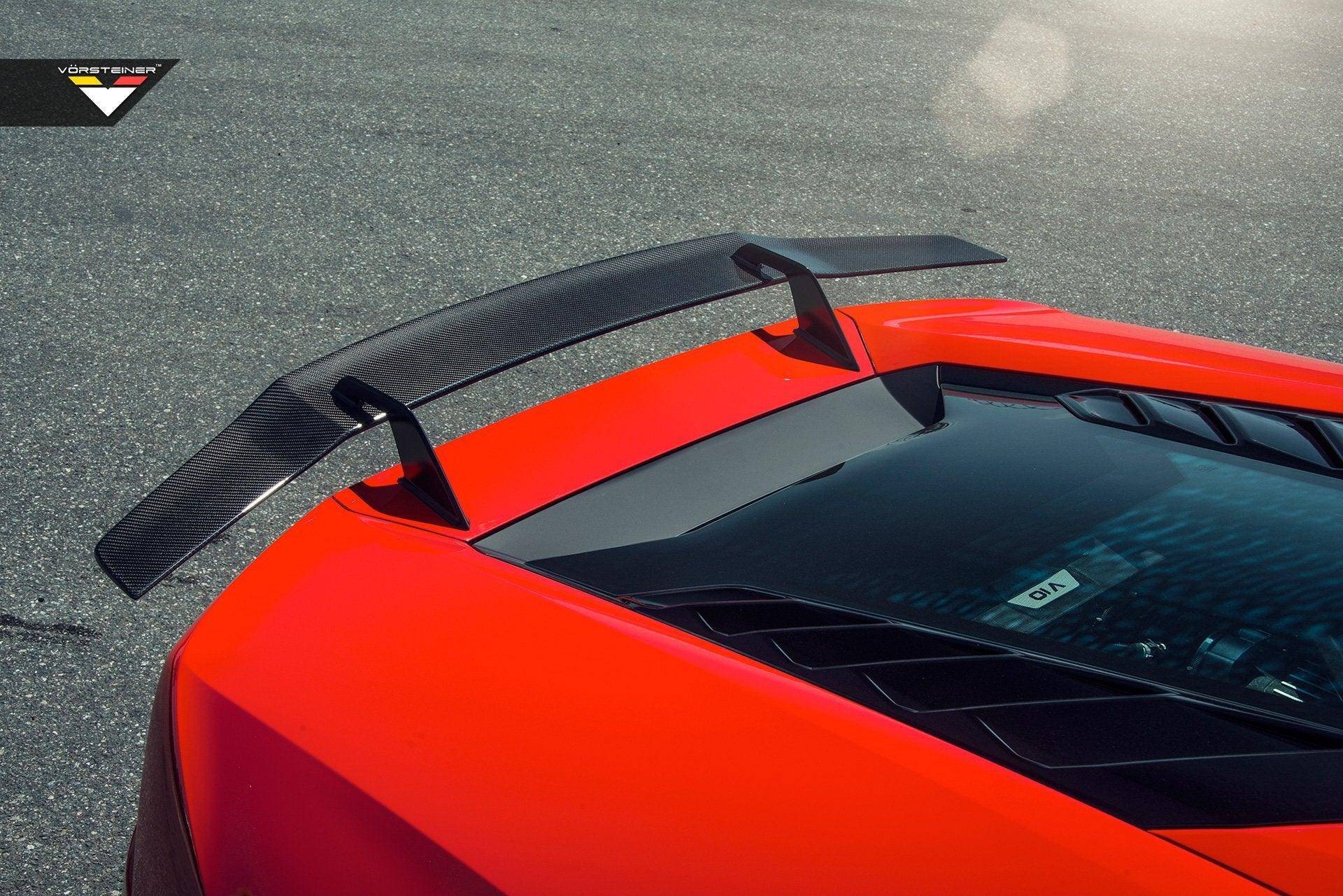 Vorsteiner Carbon Fibre Verona Edizione Rear Wing + Aluminum Uprights for Lamborghini Huracan (2014-2019), Rear Wings, Vorsteiner - AUTOID | Premium Automotive Accessories