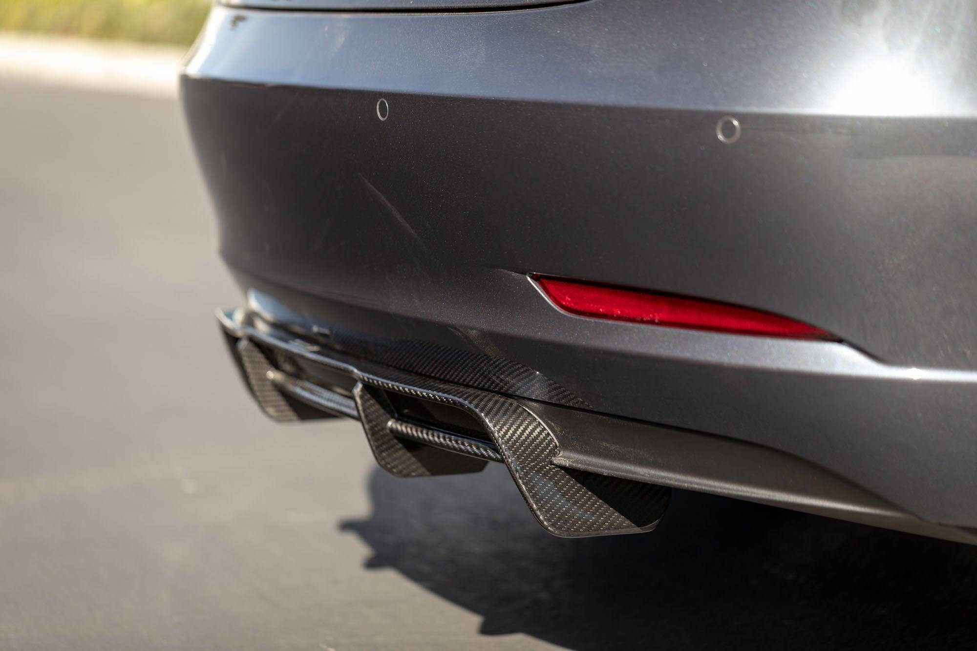 Vorsteiner Carbon Fibre VOLTA Aero Rear Diffuser For Tesla Model 3 (2018+) - AUTOID - Rear Diffusers - Vorsteiner