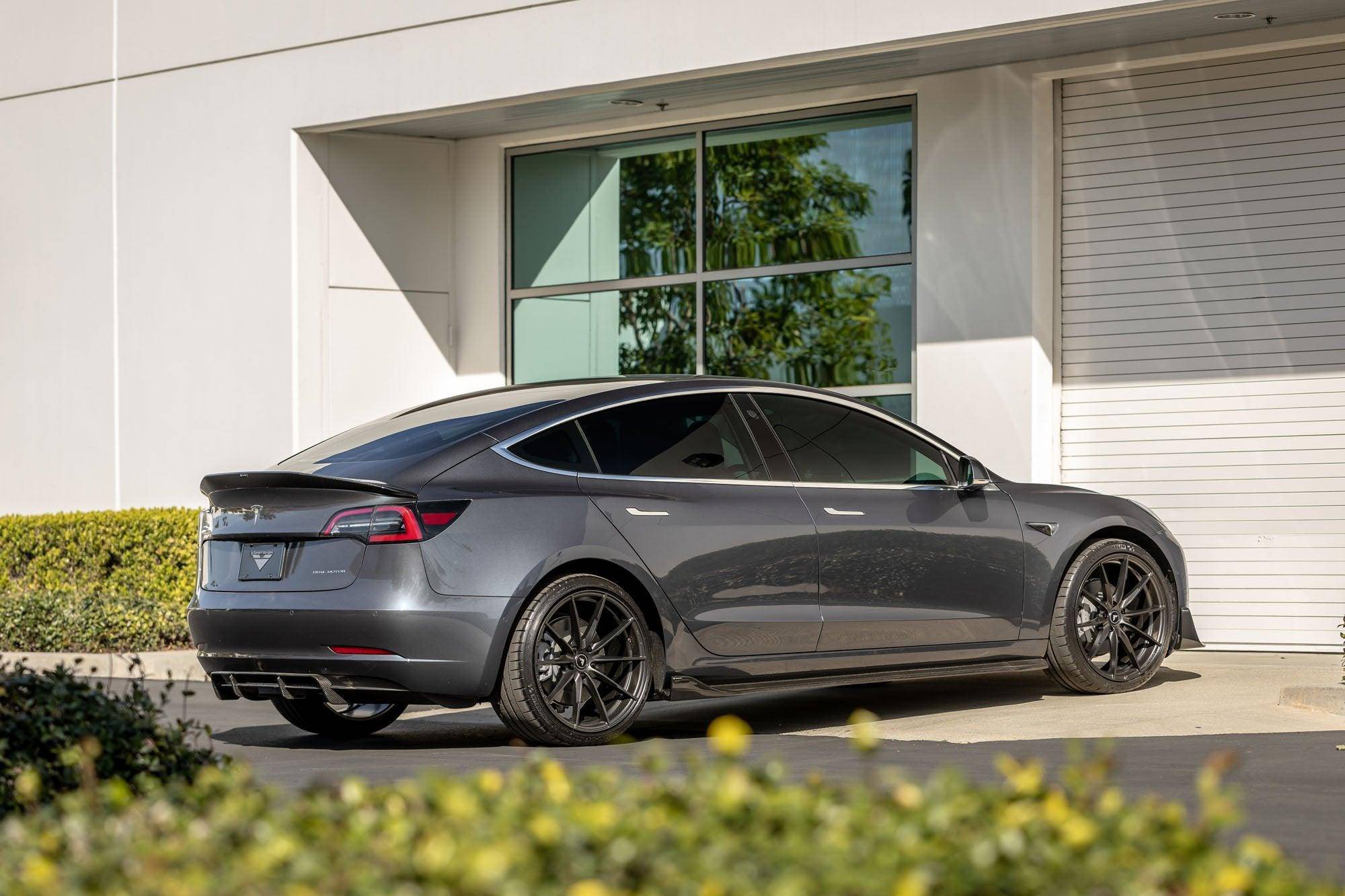 Vorsteiner Carbon Fibre VOLTA Aero Rear Diffuser For Tesla Model 3 (2018+) - AUTOID - Rear Diffusers - Vorsteiner