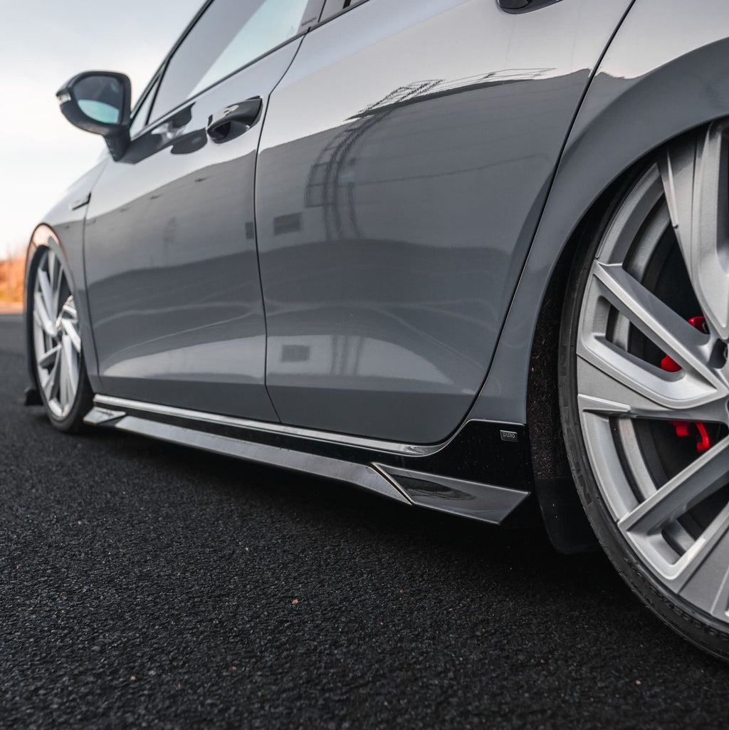 VW Golf, Golf GTI & Golf R Mk8 EVO - 1 Gloss Black Side Skirts by ZAERO (2020+) - AUTOID - Side Skirts & Winglets - Zaero Design