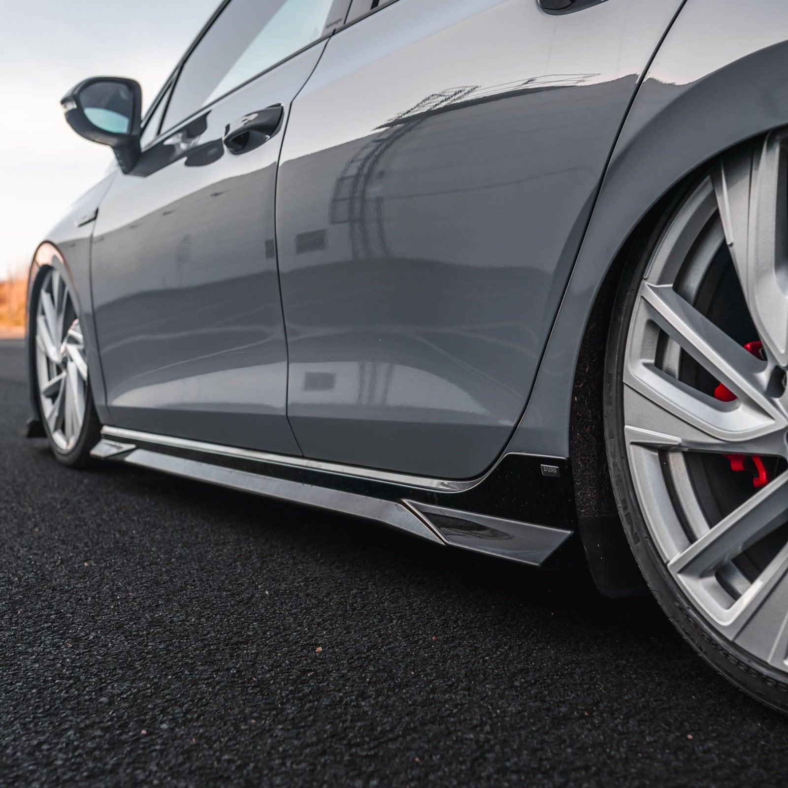 VW Golf, Golf GTI & Golf R Mk8 EVO - 1 Gloss Black Side Skirts by ZAERO (2020+) - AUTOID - Side Skirts & Winglets - Zaero Design