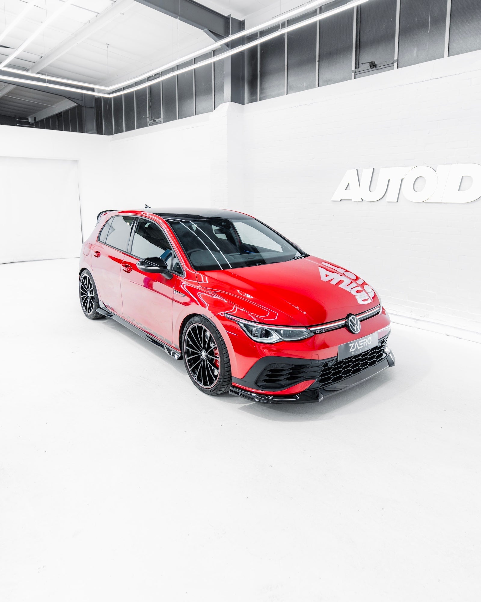 VW Golf GTI Clubsport Mk8 EVO - 1 Gloss Black Front Splitter by ZAERO (2020+) - AUTOID - Front Lips & Splitters - Zaero Design