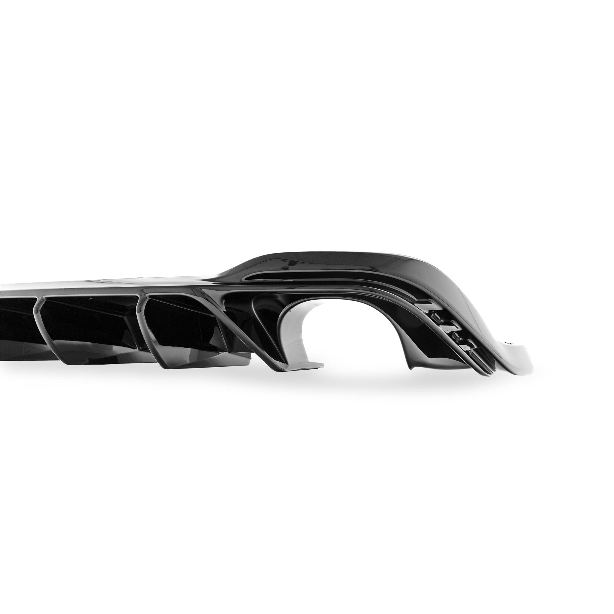 VW Golf GTI Clubsport Mk8 EVO-1 Gloss Black Rear Diffuser by ZAERO (2020+) - AUTOID® - Rear Diffusers - Zaero Design