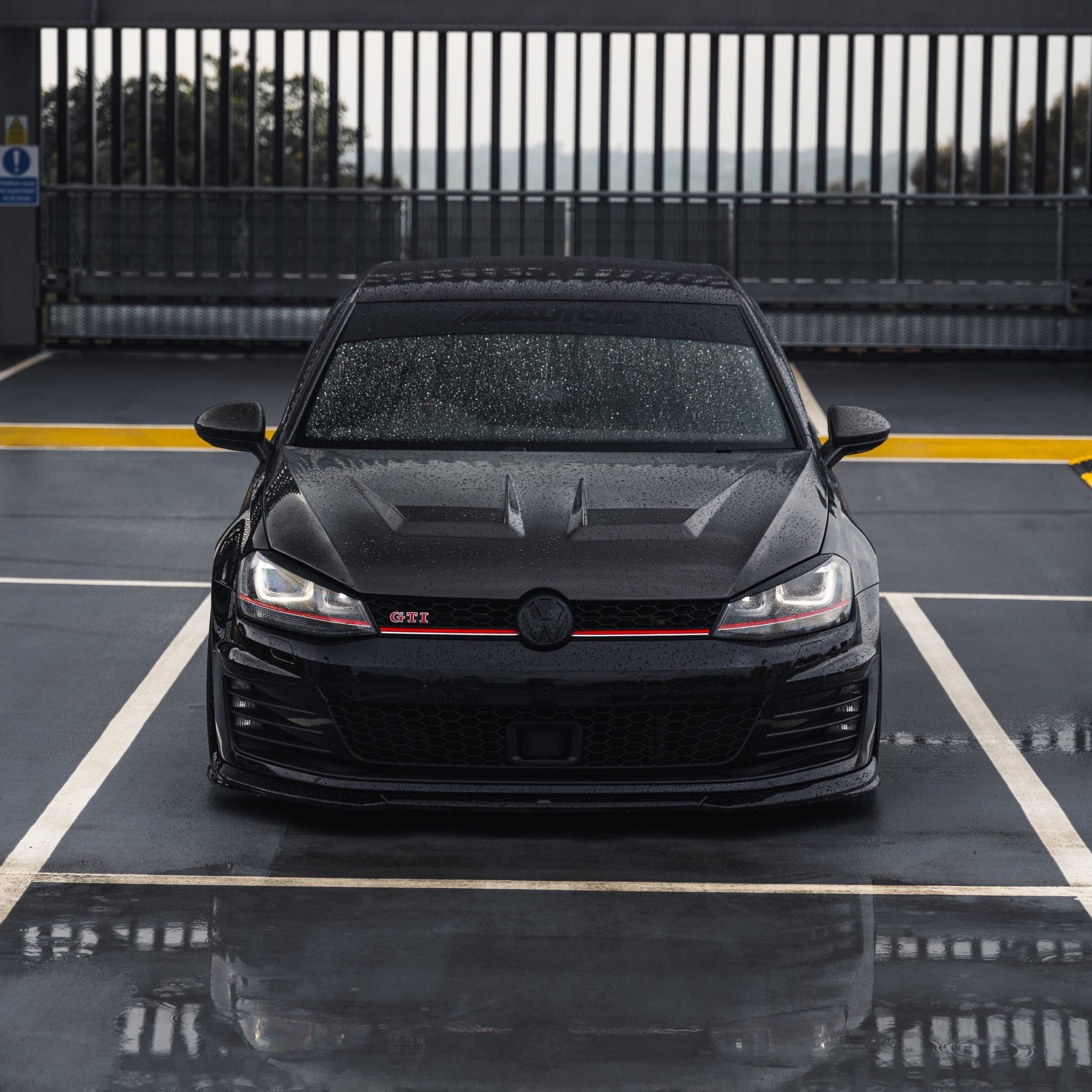 VW Golf GTI & Golf GTD Mk7 EVO - 1 Gloss Black Front Splitter by ZAERO (2013 - 2017) - AUTOID - Front Lips & Splitters - Zaero Design