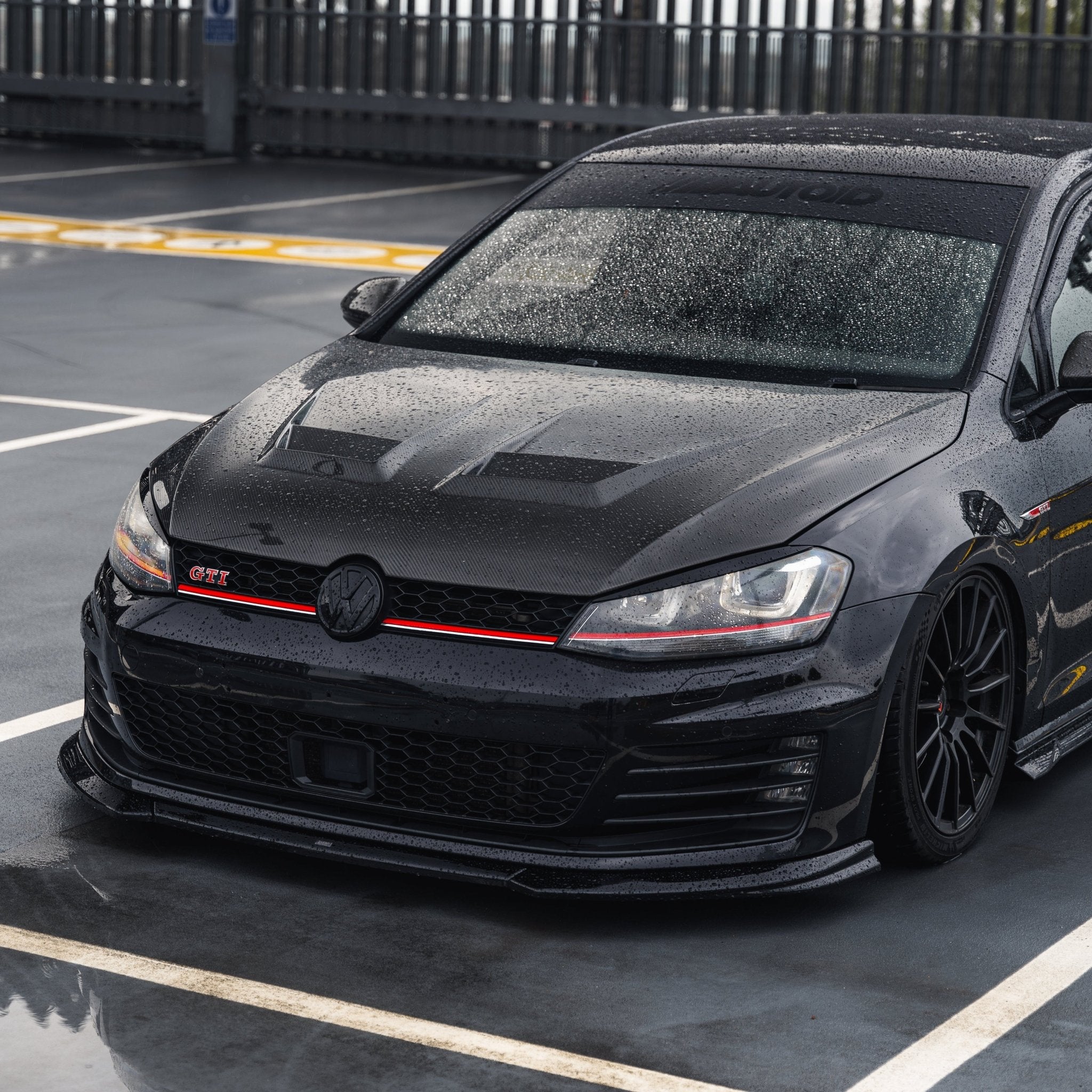 VW Golf GTI & Golf GTD Mk7 EVO - 1 Gloss Black Front Splitter by ZAERO (2013 - 2017) - AUTOID - Front Lips & Splitters - Zaero Design