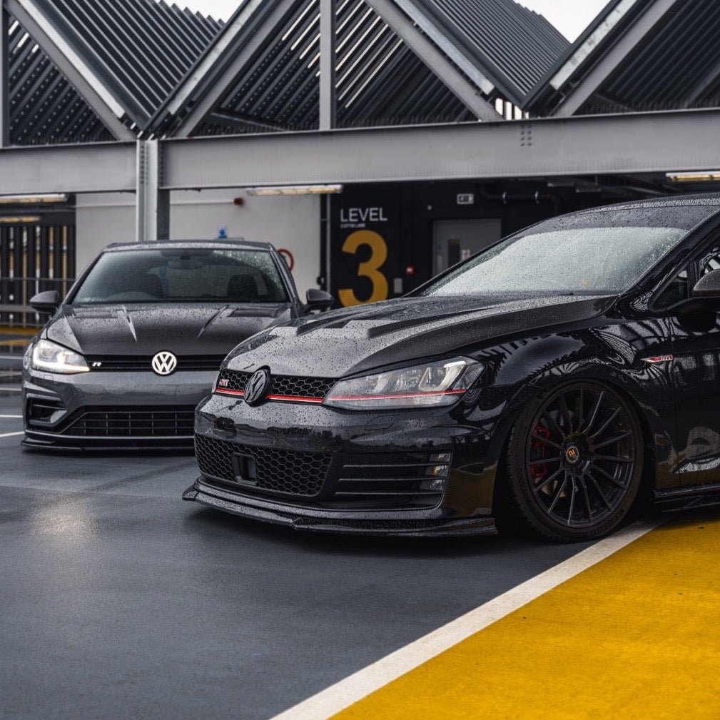 VW Golf GTI & Golf GTD Mk7 EVO - 1 Gloss Black Front Splitter by ZAERO (2013 - 2017) - AUTOID - Front Lips & Splitters - Zaero Design