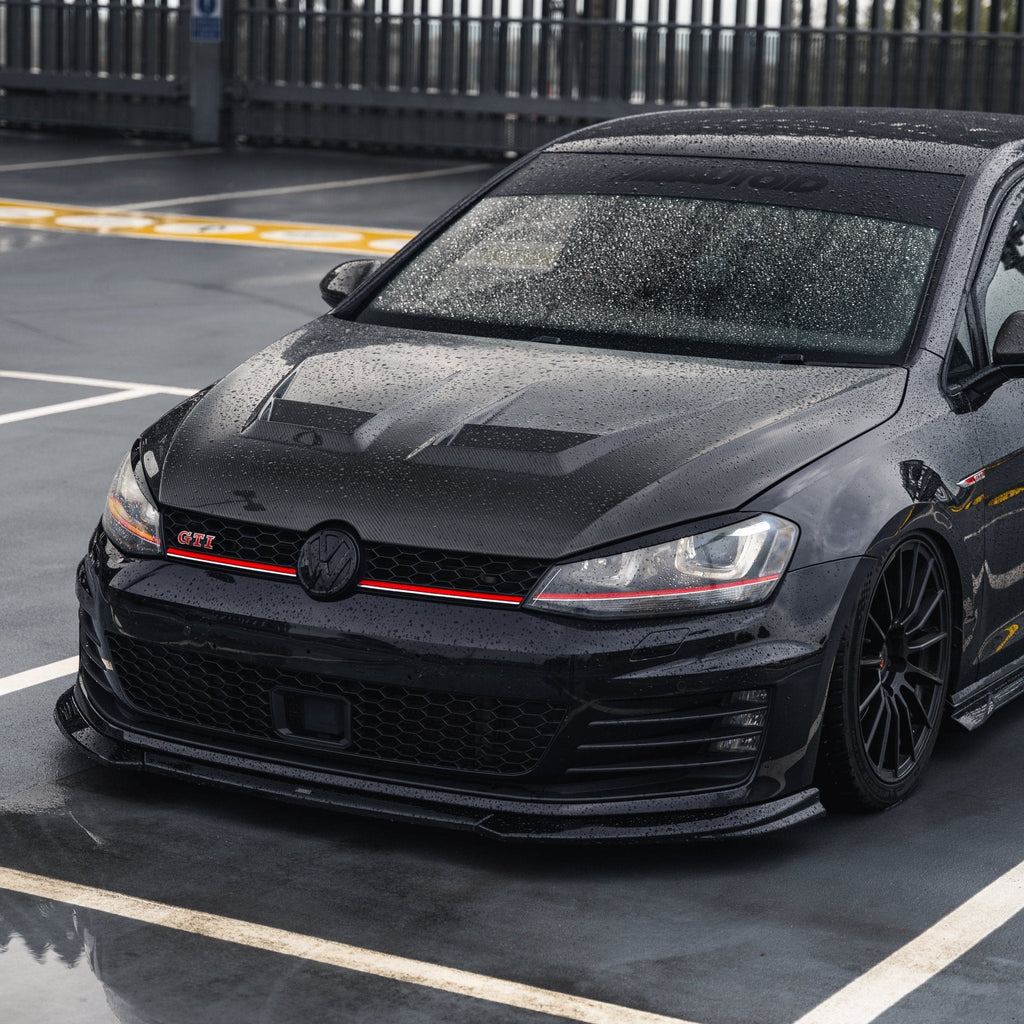 VW Golf GTI & Golf GTD Mk7 EVO-1 Gloss Black Front Splitter by ZAERO (2013-2017) - AUTOID® - Front Lips & Splitters - Zaero Design