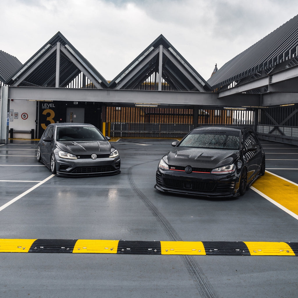 VW Golf GTI & Golf GTD Mk7 EVO-1 Gloss Black Front Splitter by ZAERO (2013-2017) - AUTOID® - Front Lips & Splitters - Zaero Design
