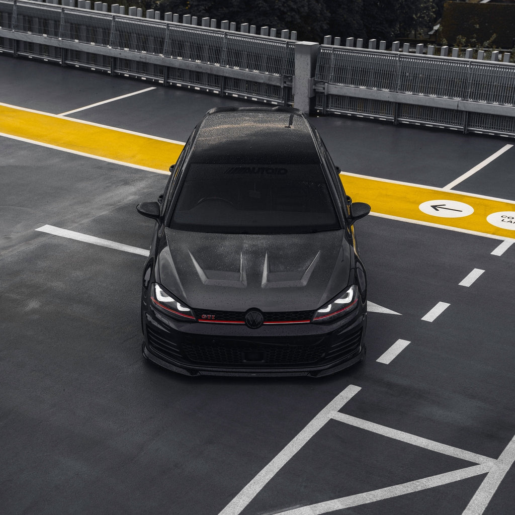 VW Golf GTI & Golf GTD Mk7 EVO-1 Gloss Black Front Splitter by ZAERO (2013-2017) - AUTOID® - Front Lips & Splitters - Zaero Design